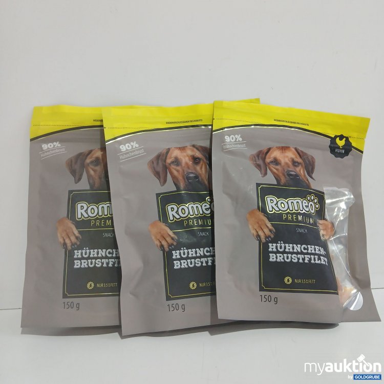 Artikel Nr. 858123 Artikel Nr. 858123: Romeo Premium Snack Hühnchen Brustfilet je 150g