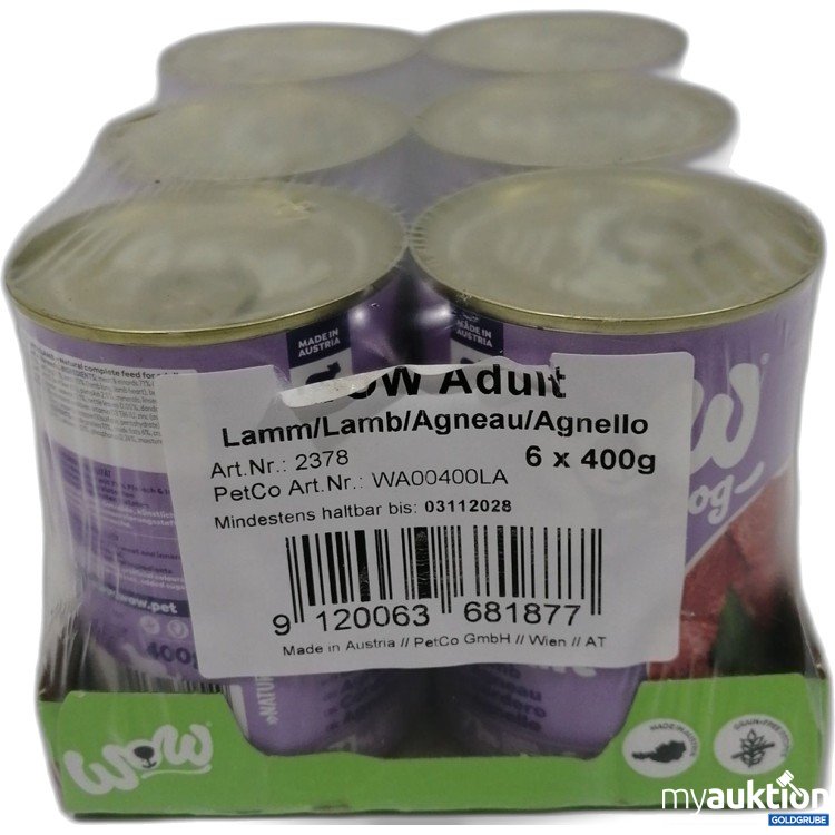 Artikel Nr. 950123: Wow Adult Lamm 6x400g