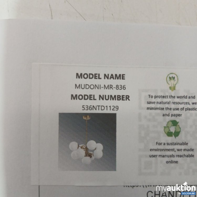 Artikel Nr. 988123 Artikel Nr. 988123: Deckenlampe mit Kugelleuchten Model MUDONI-MR-836