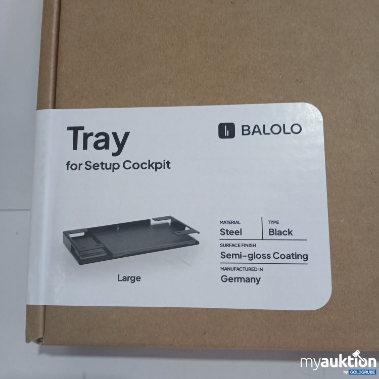 Artikel Nr. 832124 Artikel Nr. 832124: Balolo Tray for Setup Cockpit Large Steel Black BA-SCA-GFA