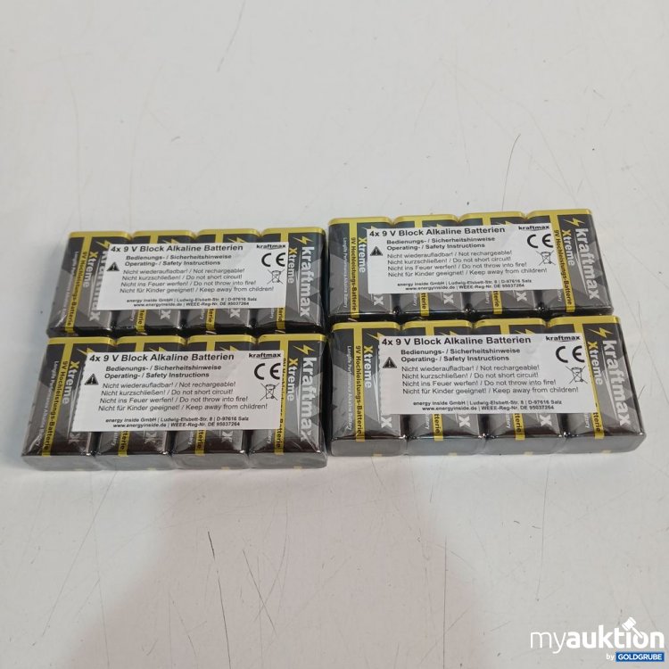 Artikel Nr. 920124: Katanax 9V Block Alkaline Batterien 4x4stk