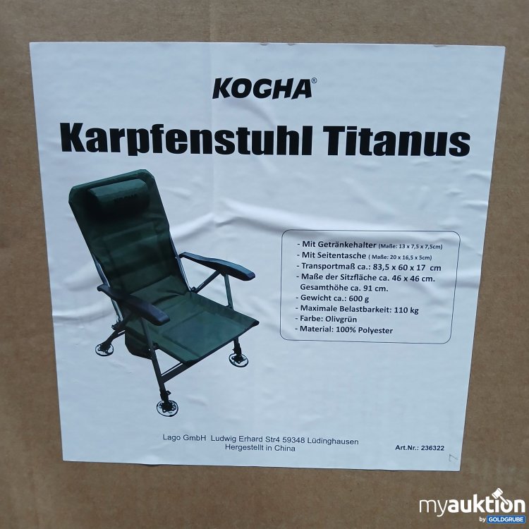 Artikel Nr. 961124: Kogha Karpfenstuhl Titanus 