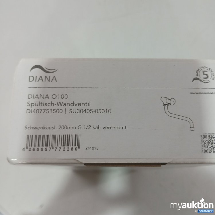 Artikel Nr. 989124: Diana O100 Spültisch-Wandventil 