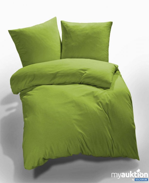 Artikel Nr. 376125: Soft-Seersucker Bettwäsche grün 2x70x90 cm + 200x220
