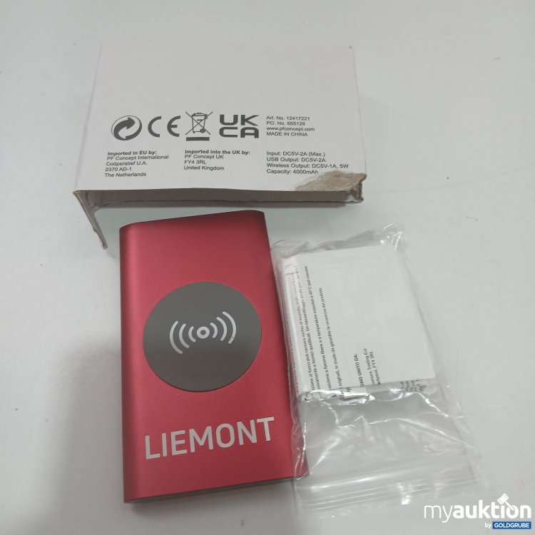 Artikel Nr. 857125 Artikel Nr. 857125: Liemont Wireless Power Bank 12417221