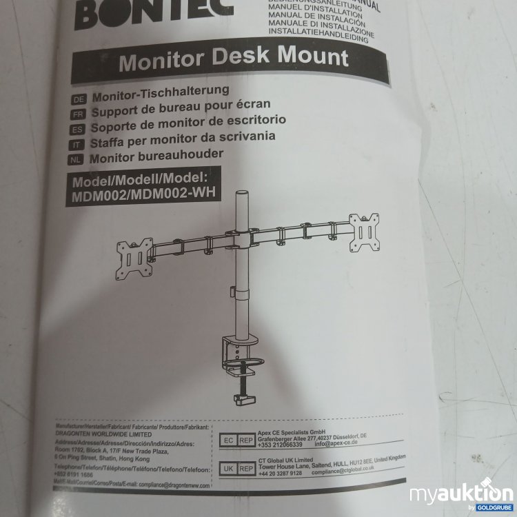 Artikel Nr. 981126 Artikel Nr. 981126: Bontec Monitor-Tischhalterung MDM002