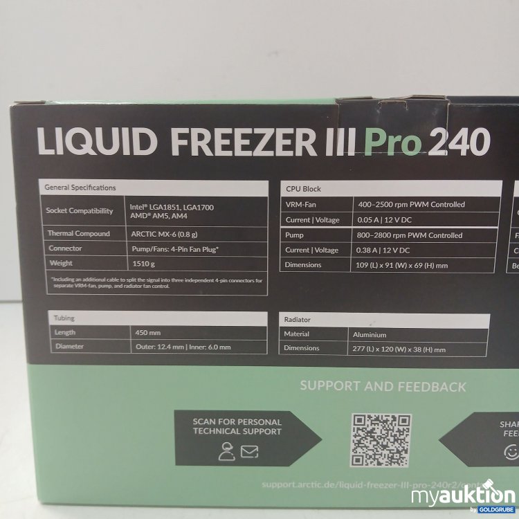 Artikel Nr. 988126: Arctic Liquid Freezer III Pro 240 Wasserkühler 