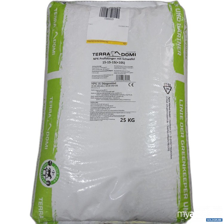 Artikel Nr. 956127: Terra Domi NPK Profidünger mit Schwefel 15-15-15(+10S) 25kg 