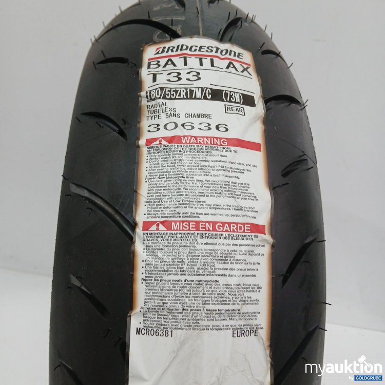 Artikel Nr. 961127: Bridgestone Battlax T33 180/55ZR17M/C 73W 