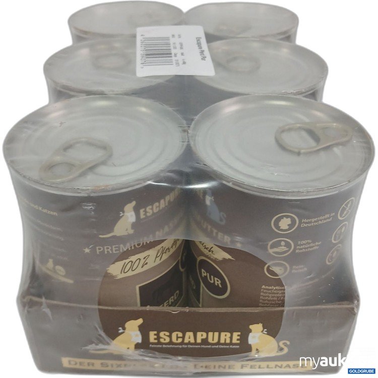 Artikel Nr. 982127 Artikel Nr. 982127: Escapure Katzen- und Hundefutter Pferd pur 6x400g