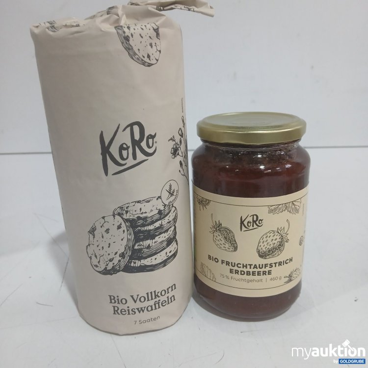 Artikel Nr. 469128: KoRo Bio Vollkorn Reiswaffeln 120g und Fruchtaufstrich Erdbeere 460 g