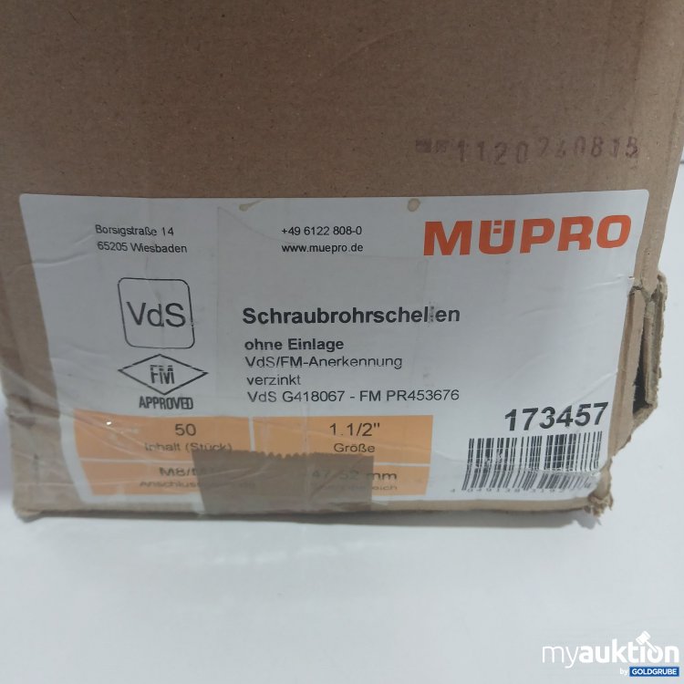 Artikel Nr. 518128: Mupro Schraubrohrschellen 173457 ca.50 Stück 1.1/2" M8/M10