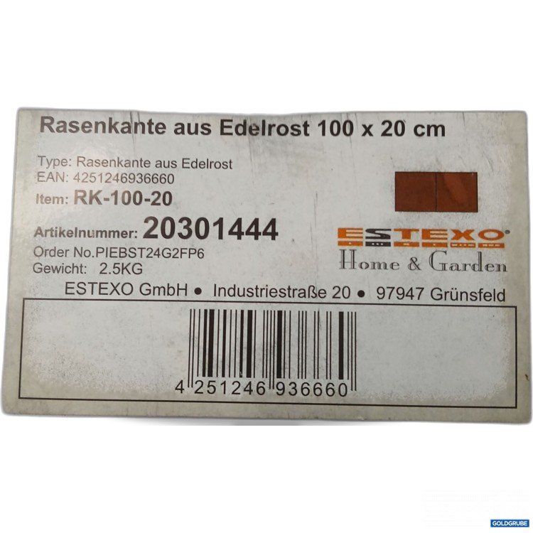 Artikel Nr. 952128: Rasenkante aus Edelrost 200x20cm 20301444 4Stk