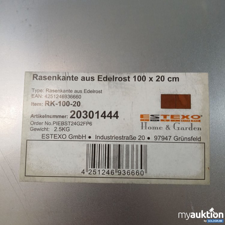 Artikel Nr. 952128: Rasenkante aus Edelrost 200x20cm 20301444 4Stk