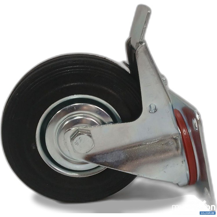 Artikel Nr. 972128: Lenkrolle mit Bremse Vollgummi 125mm, Max 100Kg, Art.No. 123147