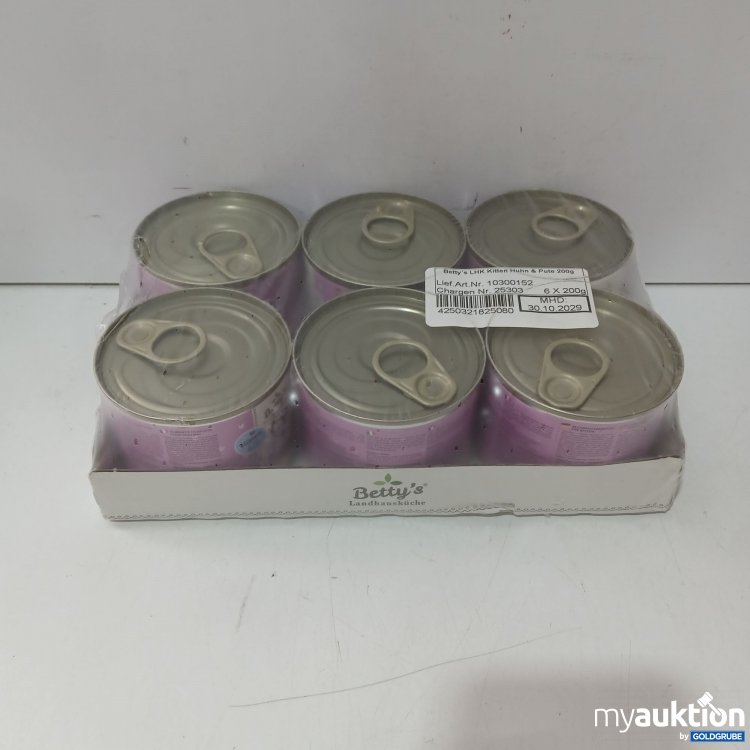 Artikel Nr. 980128: Bettys Landhausküche Kitten Huhn & Pute 6×200g