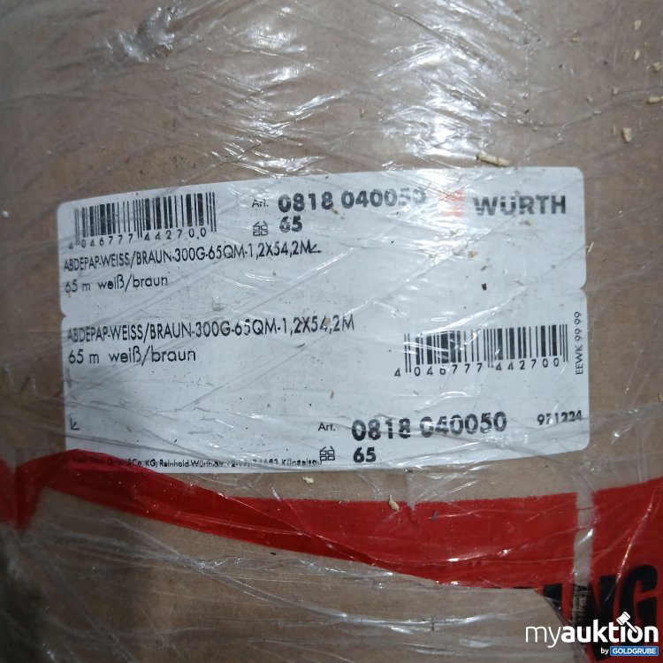 Artikel Nr. 437129 Artikel Nr. 437129: Würth Abdeckpapier 65m weiss/Braun