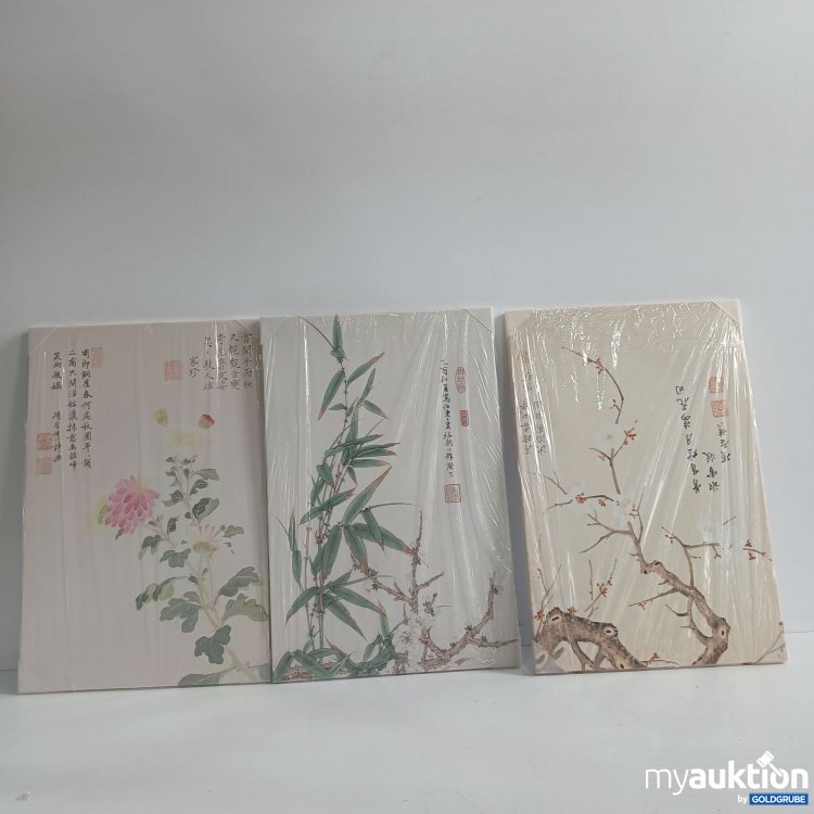 Artikel Nr. 865129: Chinesische Meilan Bambus & Buchstaben Poster Print Bilder ca. 60x40cm 