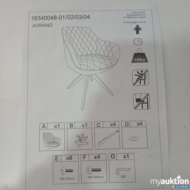 Artikel Nr. 952129: Armlehnstuhl Adriano  YD23080001