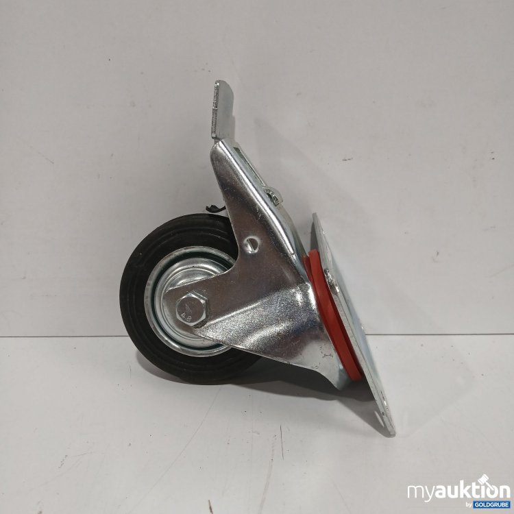 Artikel Nr. 972129: Lenkrolle mit Bremse Vollgummi 85mm, Max 60Kg, Art.No. 123123 je 4Stk