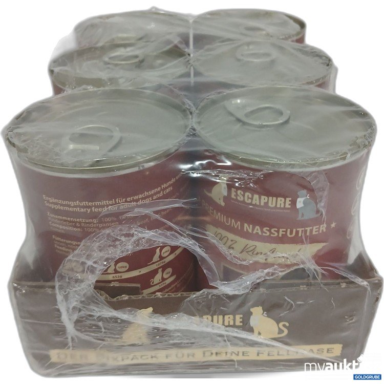 Artikel Nr. 982129 Artikel Nr. 982129: Escapure Katzen- und Hundefutter Rind 6x400g