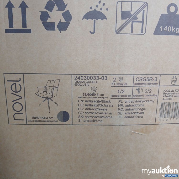 Artikel Nr. 952130: Novel Stuhl Osaka Cuddle 24030033-03 Paket 1/2 59x89.5x63cm
