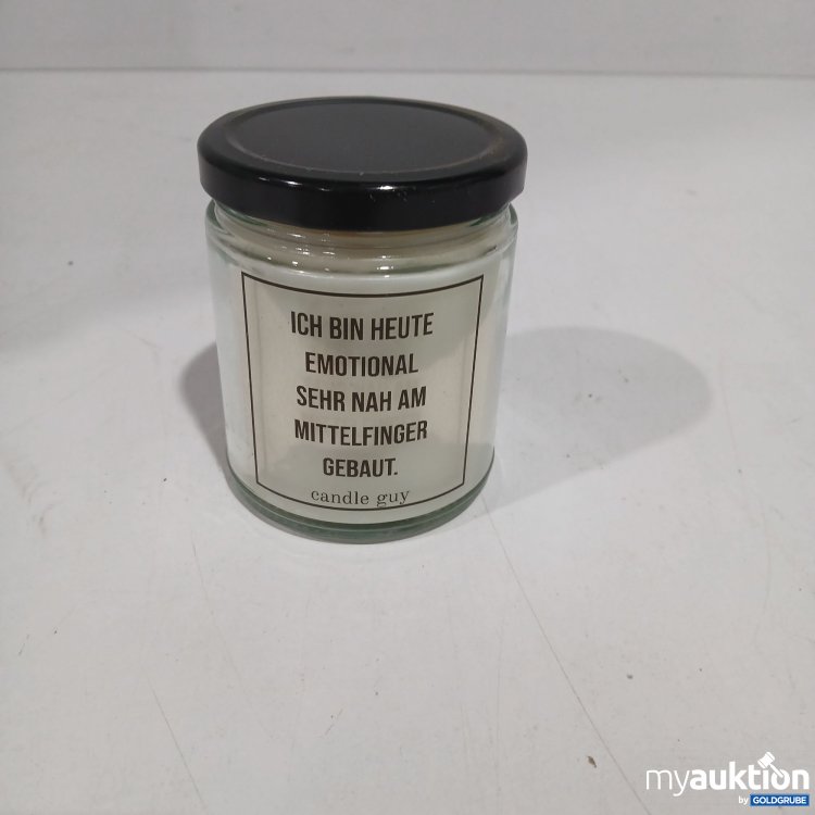 Artikel Nr. 813131: Candle guy Kerze Clean Cotton Ich bin heute emotional sehr nah am Mittelfinger gebaut 