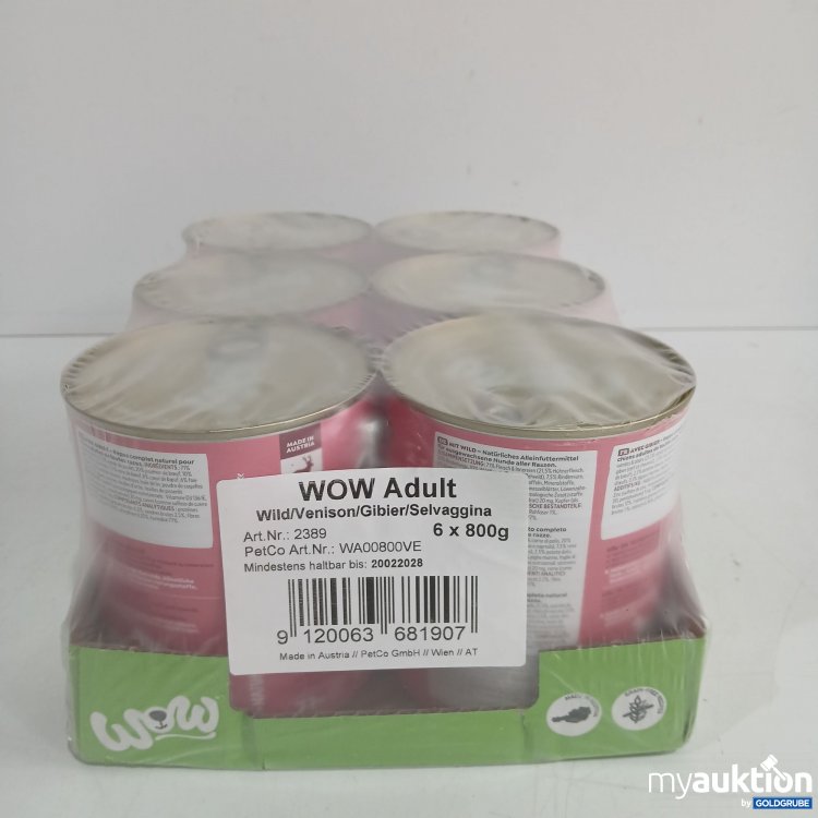 Artikel Nr. 845131: Wow Wild Adult Hundefutter 6x800g