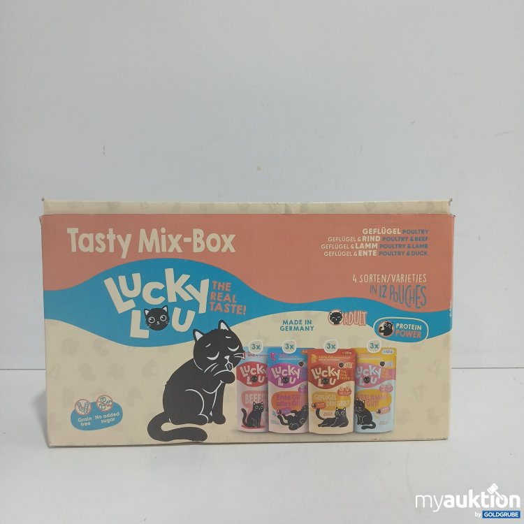 Artikel Nr. 861131: Lucky Lou Katzenfutter Tasty Mix-Box 12x125g