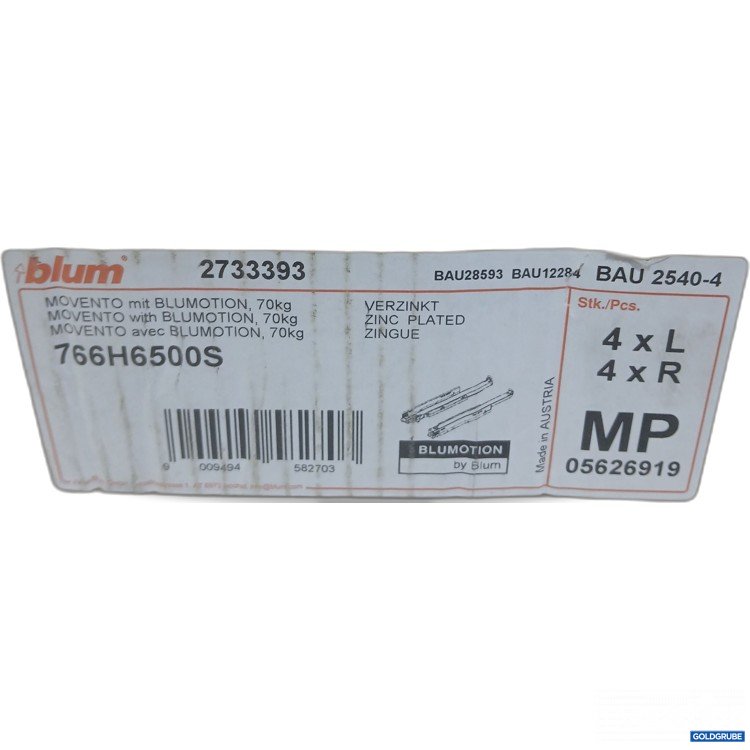 Artikel Nr. 968131 Artikel Nr. 968131: Blum Movento mit Blumotion 70kg verzinkt 4xL 4xR