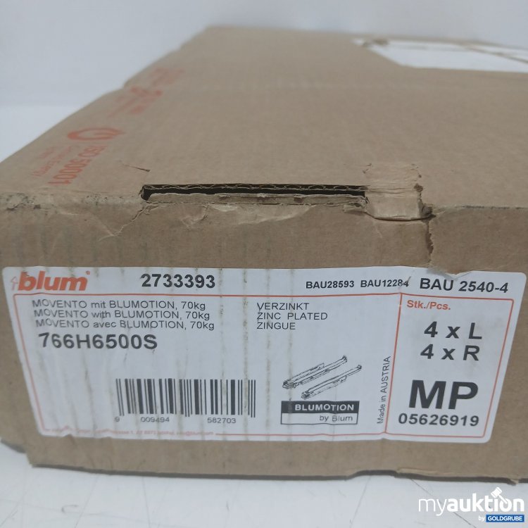 Artikel Nr. 968131 Artikel Nr. 968131: Blum Movento mit Blumotion 70kg verzinkt 4xL 4xR
