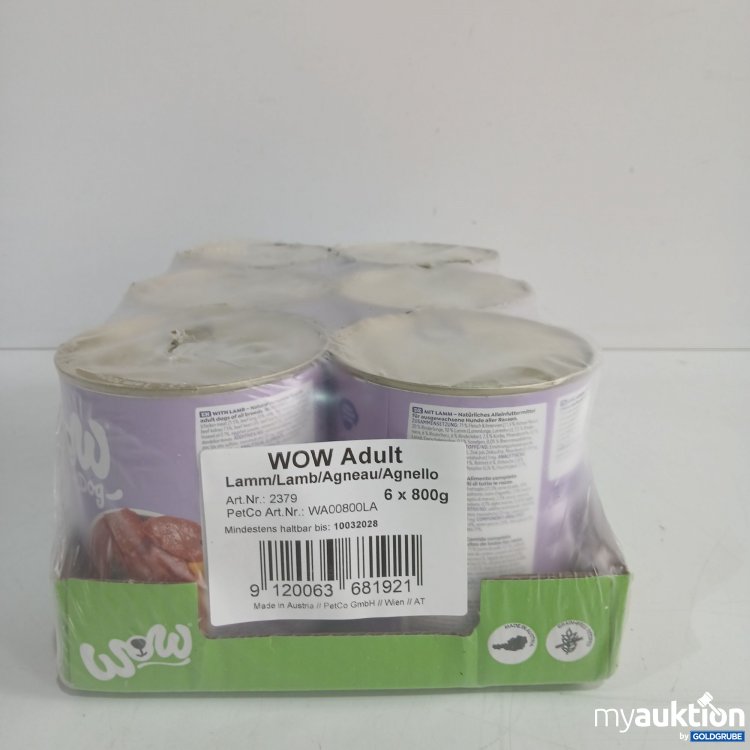 Artikel Nr. 845132: Wow Adult Lamm Hundefutter 6x800g