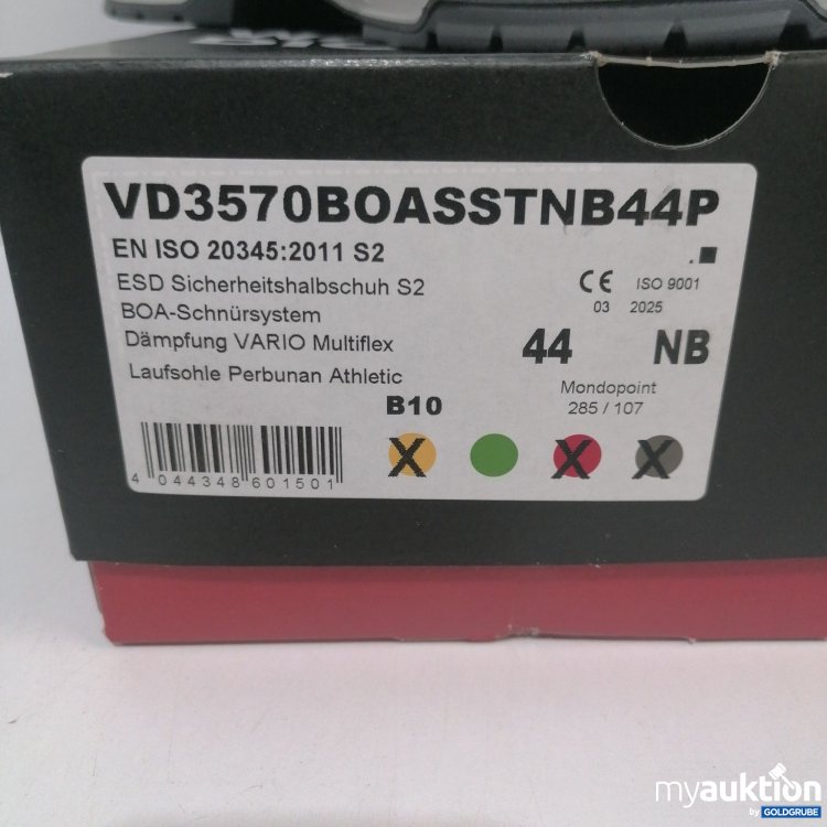 Artikel Nr. 856132: Steitz Secura VD 3570BOASSTNB44P ESD Sicherheitsschuhe S2 weiß/grau