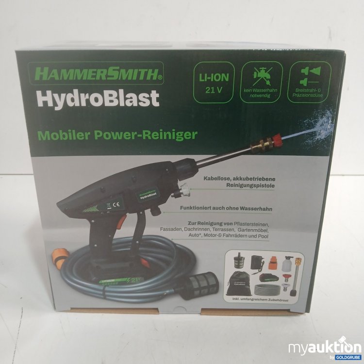 Artikel Nr. 465133 Artikel Nr. 465133: HammerSmith HydroBlast mobiler Power-Reiniger 21 V Li-Ion