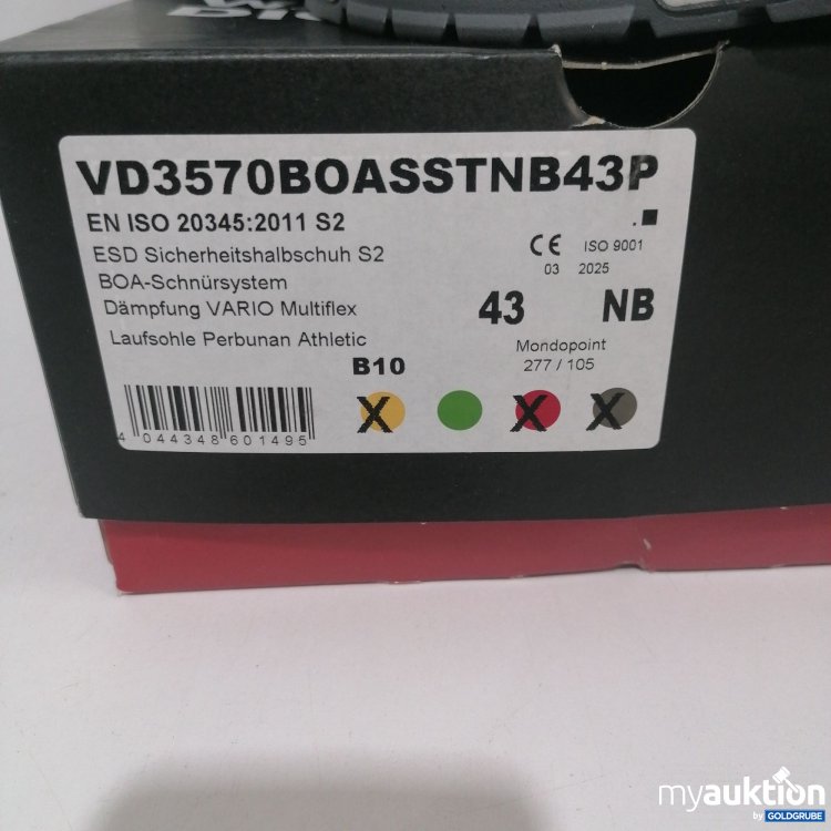 Artikel Nr. 856133: Steitz Secura VD 3570BOASSTNB44P ESD Sicherheitsschuhe S2 weiß/grau