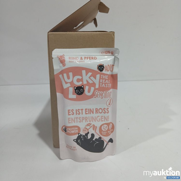 Artikel Nr. 861133: Lucky Lou Katzenfutter Sensitive Adult Rind & Pferd 16x125g