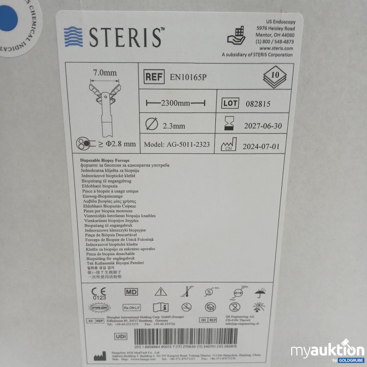 Artikel Nr. 956133: Steris Einweg-Biopsiezange 10Stk 