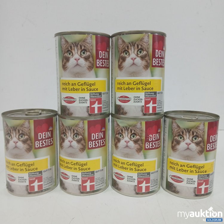 Artikel Nr. 982133: DM Dein Bestes Katzenfutter Reich an Geflügel mit Leber in Sauce 6x415g
