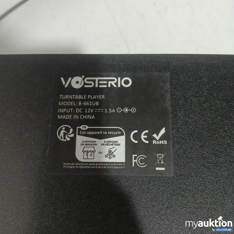 Artikel Nr. 994133 Artikel Nr. 994133: Vosteria Plattenspieler + 2 Lautsprecher Boxen