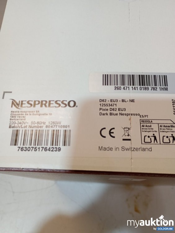 Artikel Nr. 466134: Nespresso Original Pixie Kaffeemaschine Dark Blue