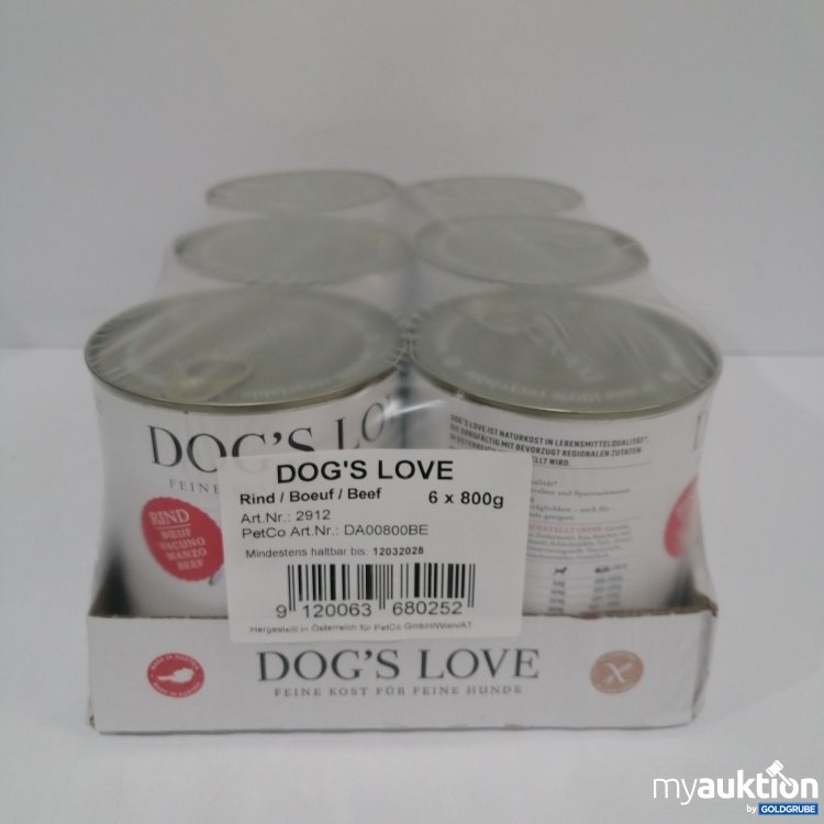 Artikel Nr. 856134: Dog's Love Rind 6x800g 