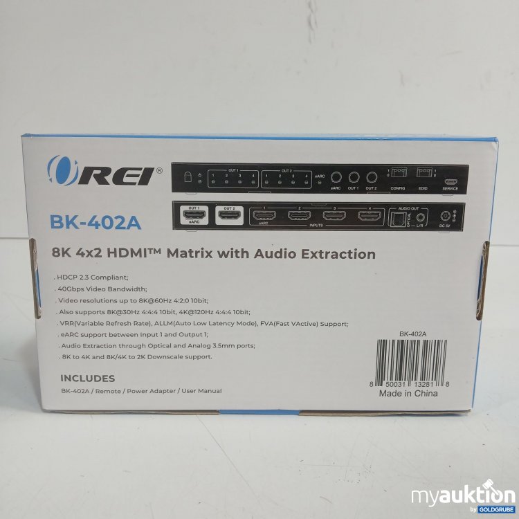 Artikel Nr. 985134 Artikel Nr. 985134: Orei HDMI Matrix with Audio Extraction 8K 4x2 BK-402A