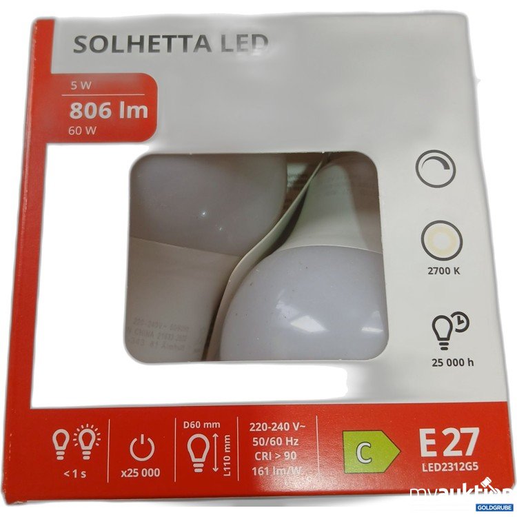 Artikel Nr. 959135: IKEA Solhetta LED 806lm E27 605.839.24