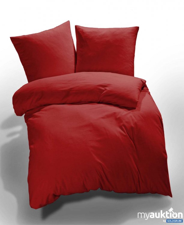 Artikel Nr. 376136: Soft-Satin Bettwäsche rot 2x70x90 cm + 200x200