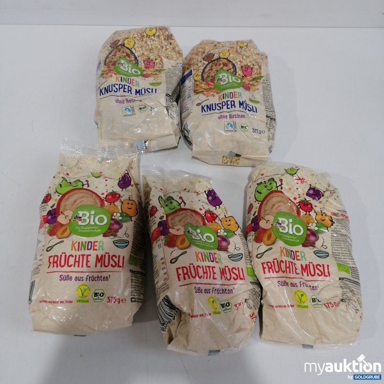 Artikel Nr. 855136: DM Bio Kinder Knuspermüsli 2x375g, Kinder Früchte Müsli 3x 375g