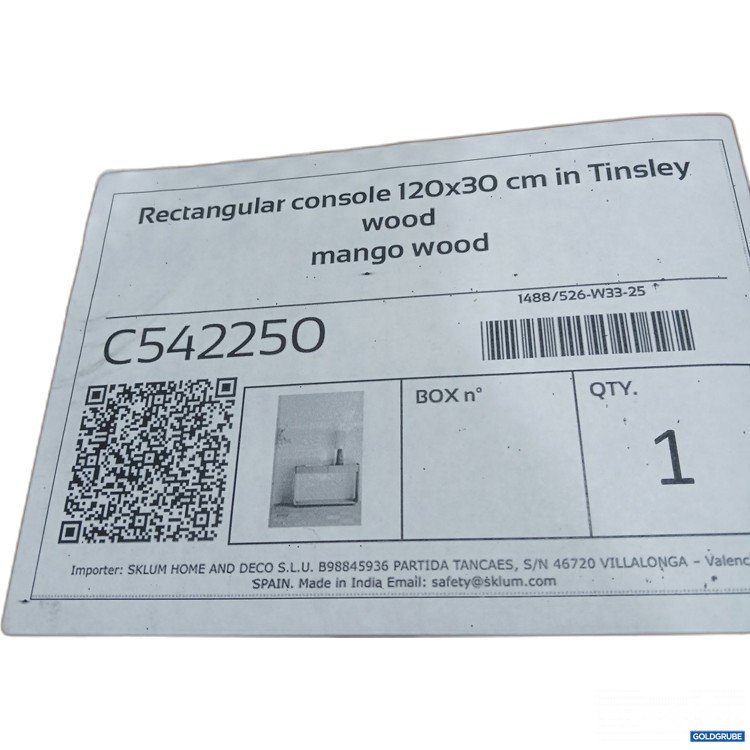 Artikel Nr. 959136: Sklum Rectangular Console 120x30cm in Tinsely wood mango wood C542250 
