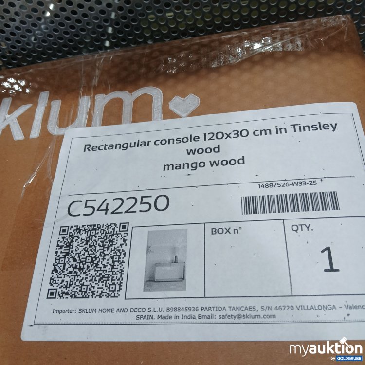 Artikel Nr. 959136: Sklum Rectangular Console 120x30cm in Tinsely wood mango wood C542250 
