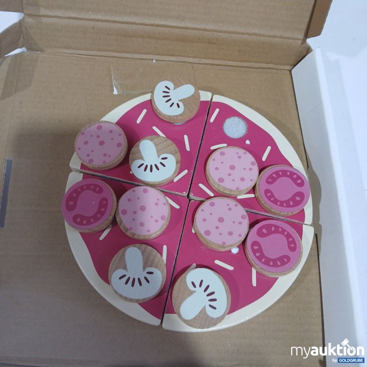 Artikel Nr. 964137 Artikel Nr. 964137: Holzspielzeug Pizza mit Toppings