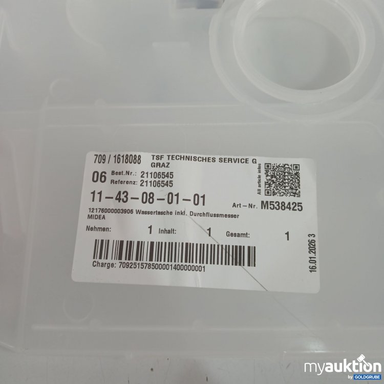 Artikel Nr. 970137: Wassertasche inkl. Durchflussmesser M538425 