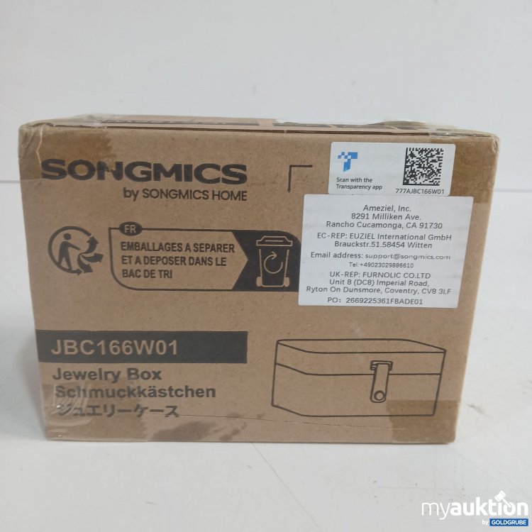 Artikel Nr. 985137: Songmics Schmuckkästchen JBC166W01 